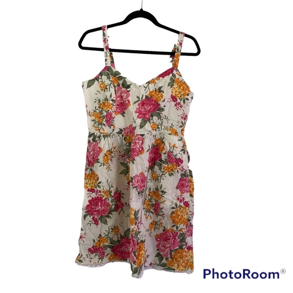 Cynthia Rowley Floral Sleeveless Mini dress 100% cotton: size 8